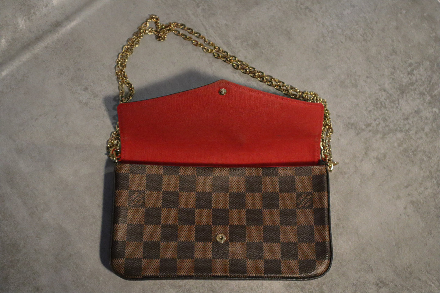 Vintage Louis Vuitton Pochette Félicie - Damier Ebene