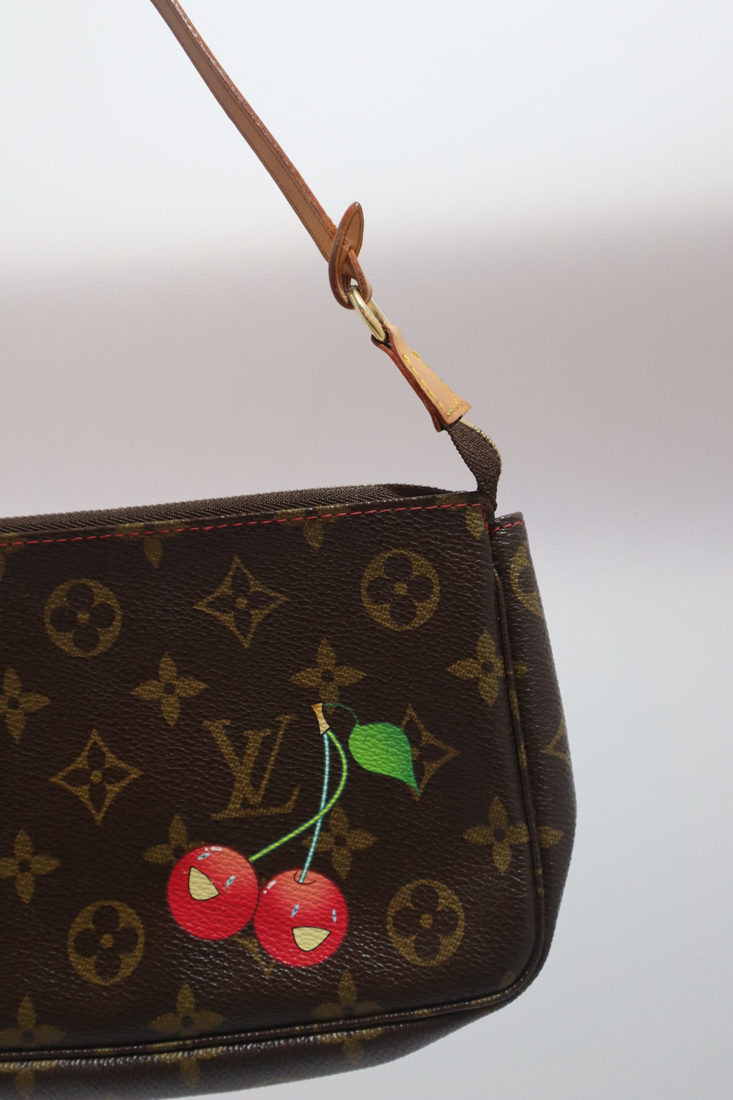 Vintage Louis Vuitton x Takashi Murakami Cherry Pochette - Monogram