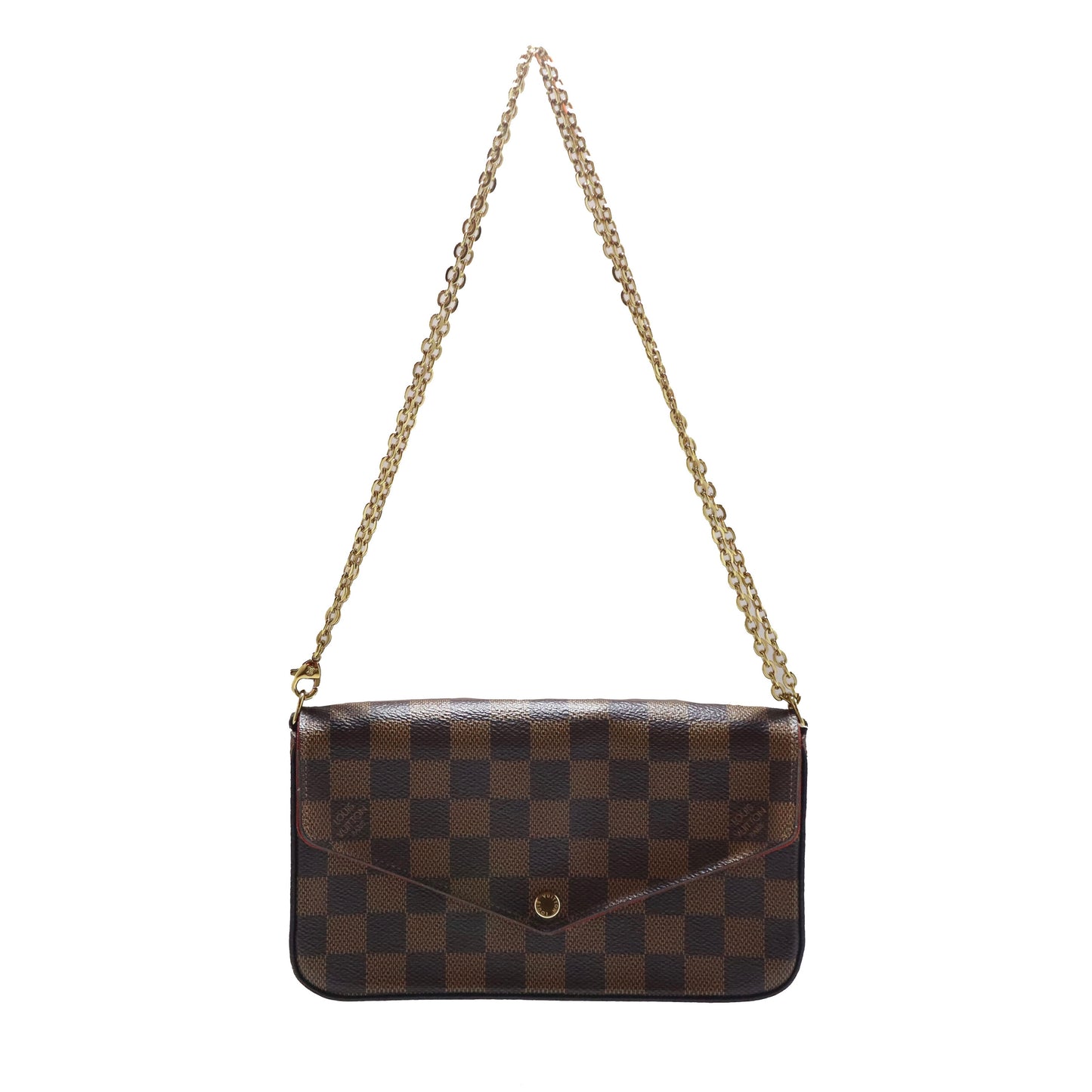 front of louis vuitton damier ebene pochette felicie